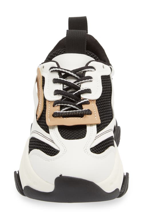 Steve Madden Possession Multi Panel Chunky Sneakers In Tan Mix In Black/tan