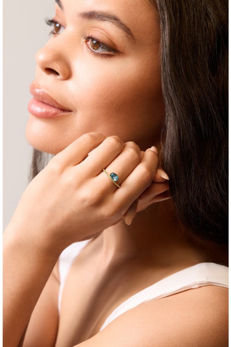London Blue Topaz Ring, Alternate, color, 14K GOLD/ LONDON BLUE TOPAZ