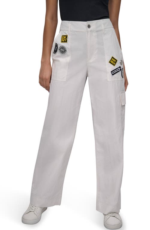 Dkny Pins & Patches Wide Leg Nylon Cargo Pants