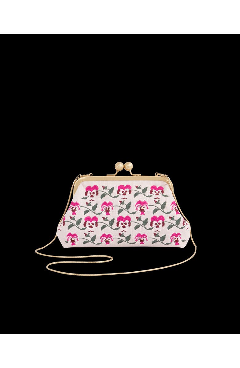 Fable England Pansy Victoriana Clutch Pink, Alternate, color, Pink