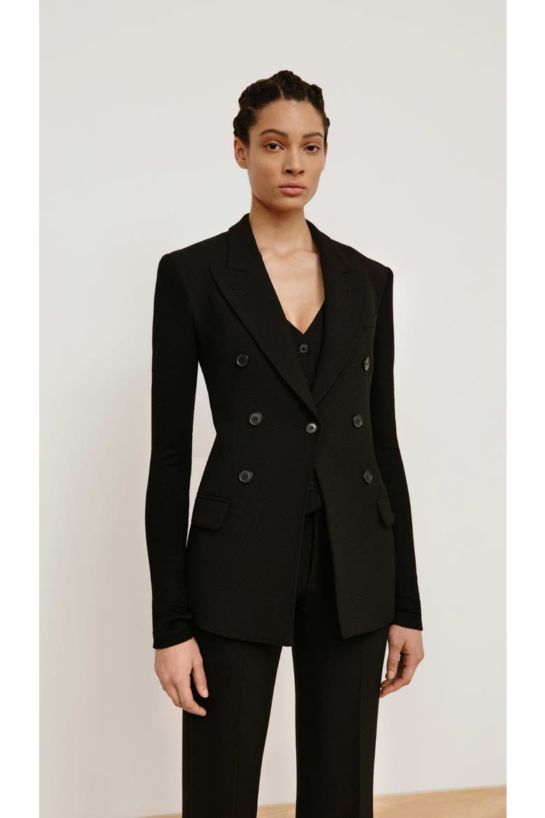 Not A DB Blazer With Jersey Sleeve, Alternate, color, Black Pique