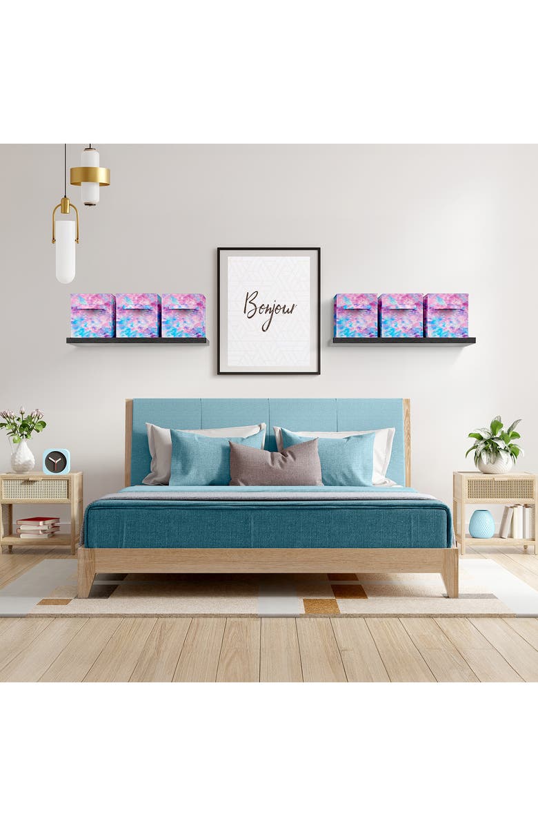 SORBUS 6-Pack Collapsible Storage Bins, Alternate, color, Tie- Dye Purple/Blue