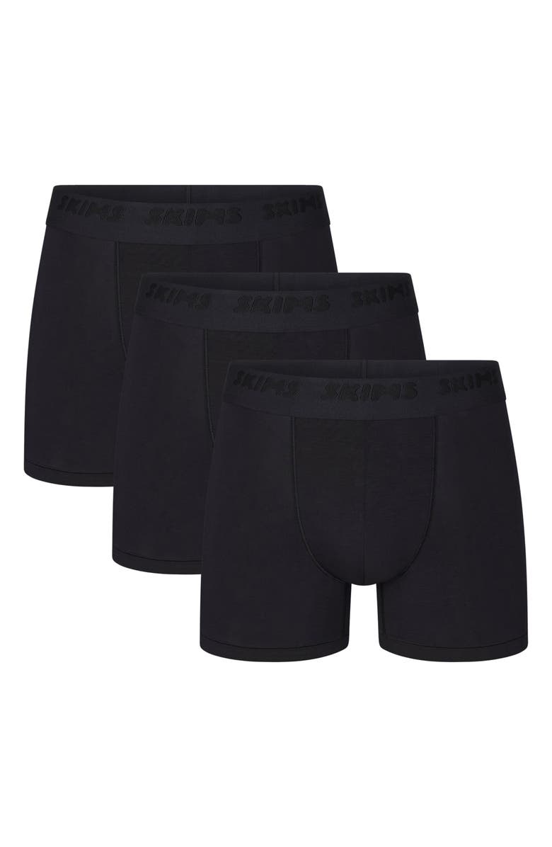 SKIMS 3-Pack 3-Inch Stretch Modal Boxer Briefs, Main, color, Obsidian
