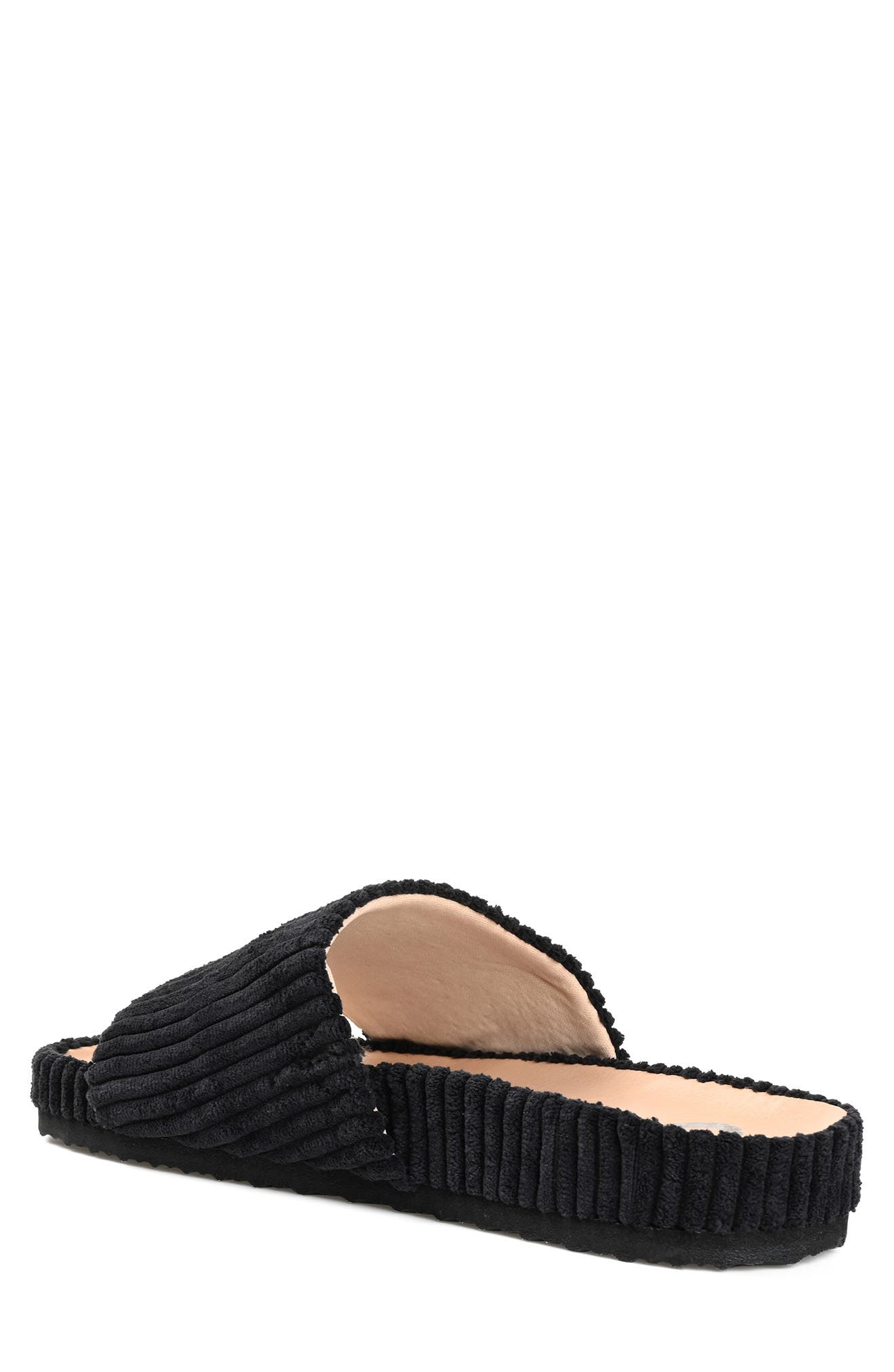 Journee Collection Aveline Ribbed Slide Slipper, Alternate, color, 