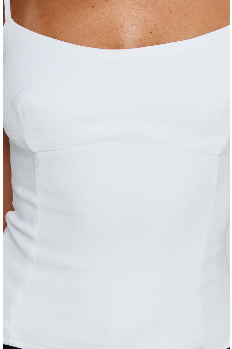 Elanah Structured Cami Top, Alternate, color, WHITE