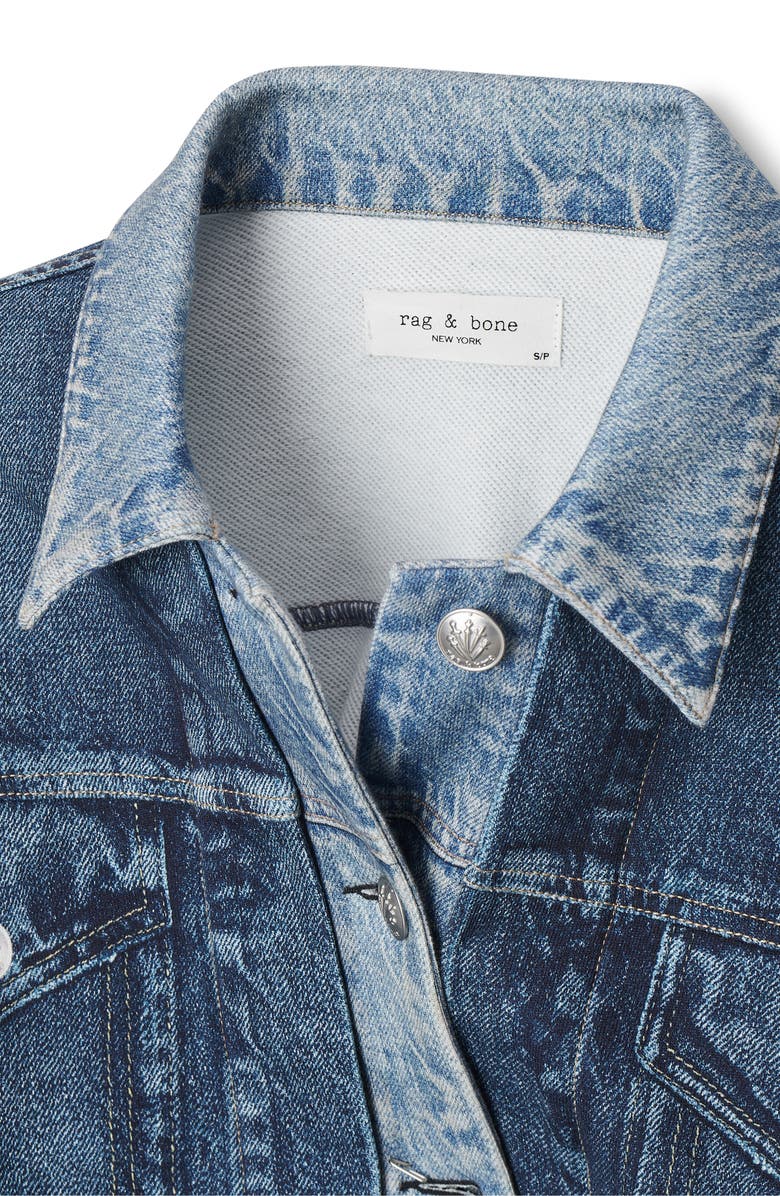 rag & bone/JEAN Miramar Terry Trucker Jacket, Alternate, color, Dublin