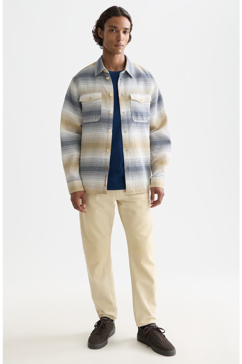 Stripe Woven Waffle Button-Up Shirt, Alternate, color, OCEANA / INFINITY STRIPE