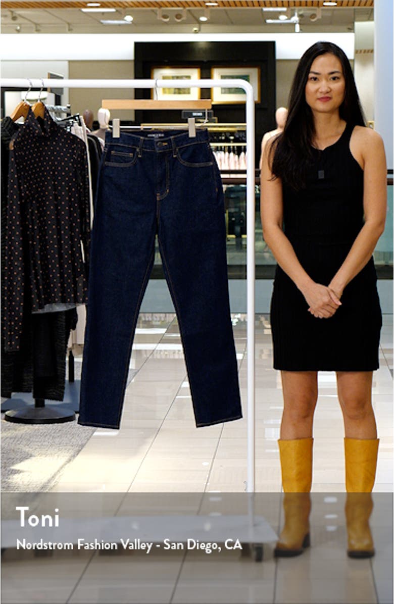 Alenah High Waist Slim Straight Leg Jeans, sales video thumbnail