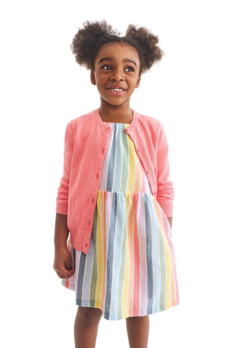 Kids Picnic Dress, Alternate, color, Rainbow Sunrise Stripe