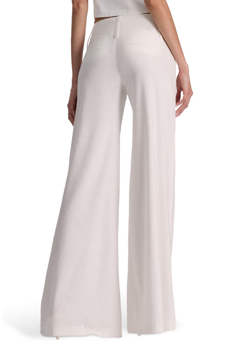 Olivia Wide Leg Linen Blend Pants, Alternate, color, OFF WHITE