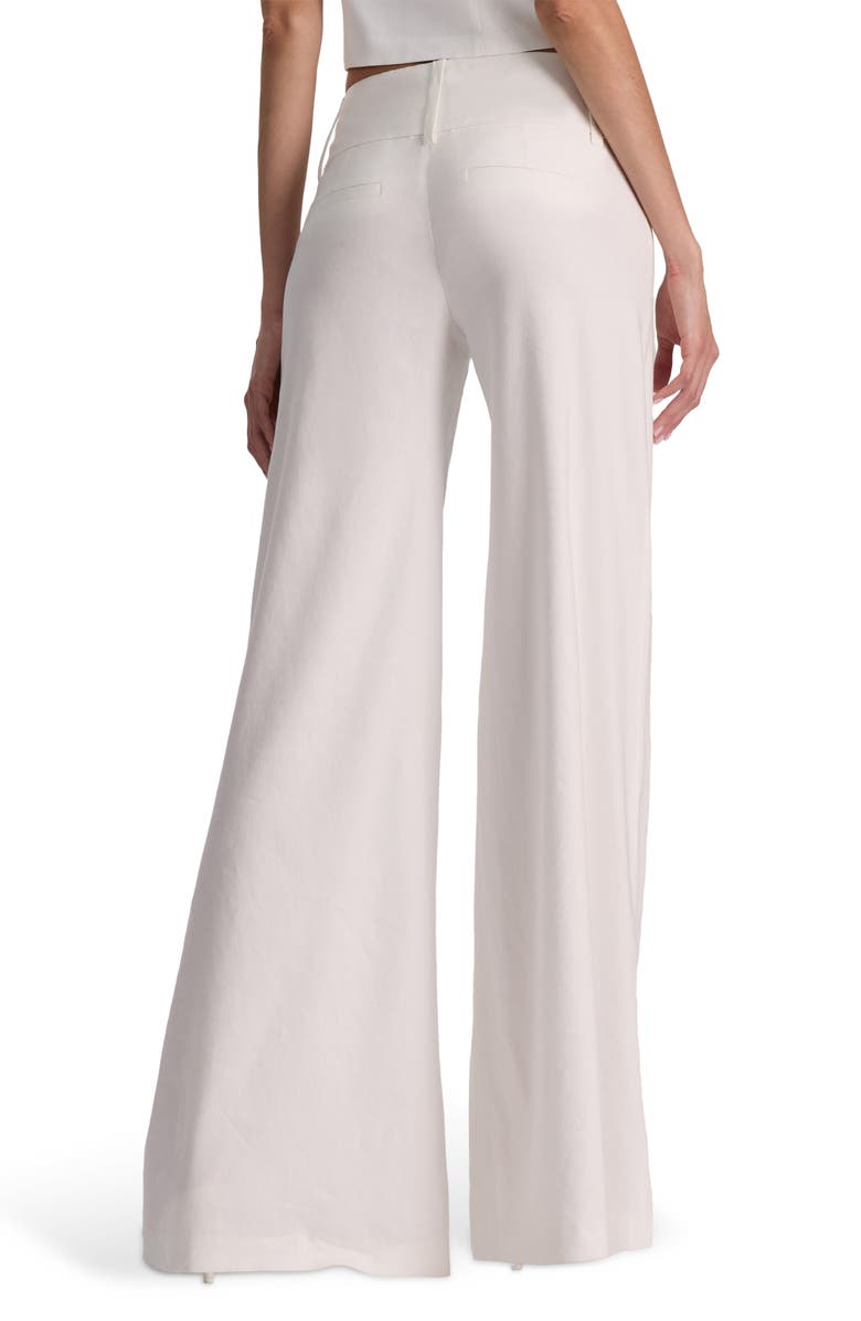 Alice + Olivia Olivia Wide Leg Linen Blend Pants, Alternate, color, 