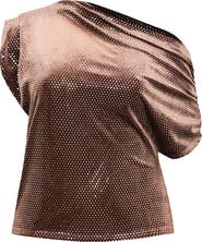 City Chic Shimmy One-Shoulder Top