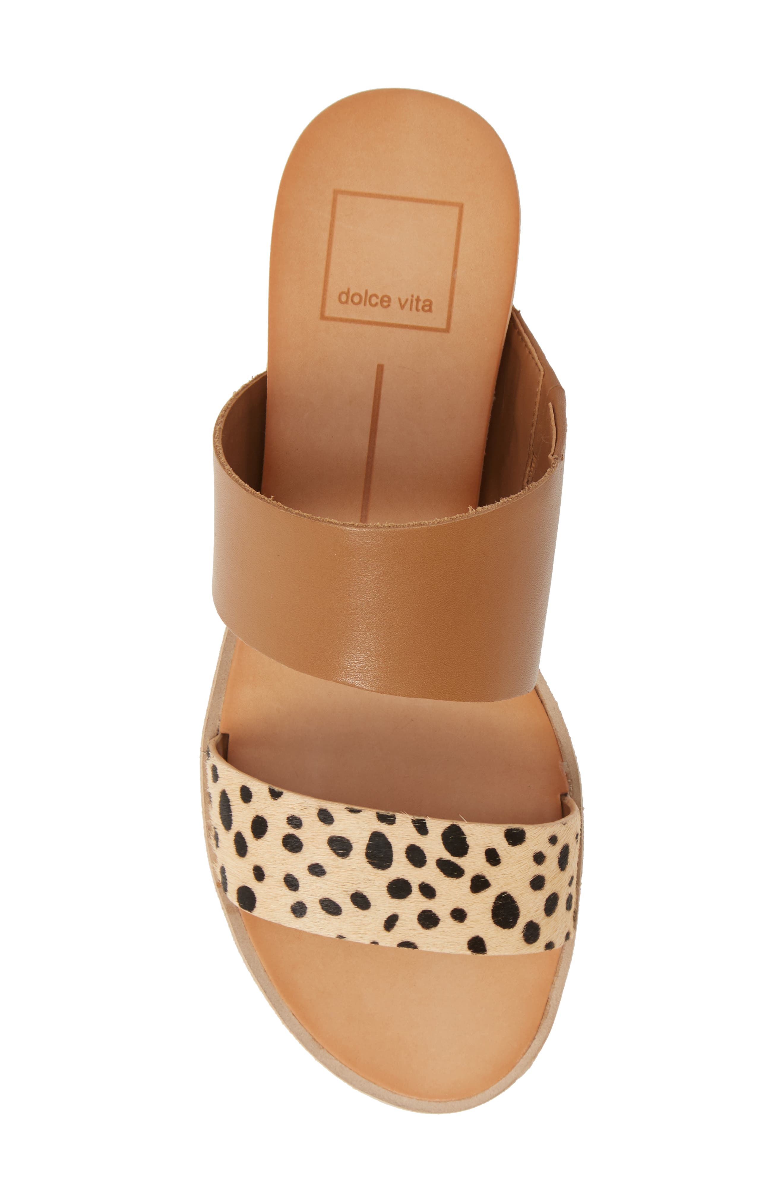 Vala Wedge Slide Sandal, Alternate, color, LEOPARD CALF HAIR