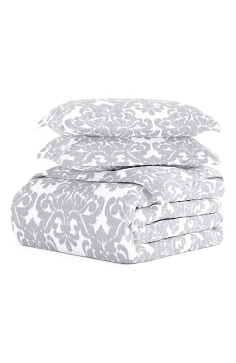 Premium Ultra Soft Soft Damask Pattern 3-Piece Duvet Cover Set