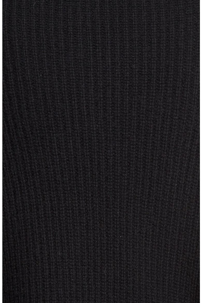 Wool & Cashmere Cape Cardigan, Alternate, color, BLACK