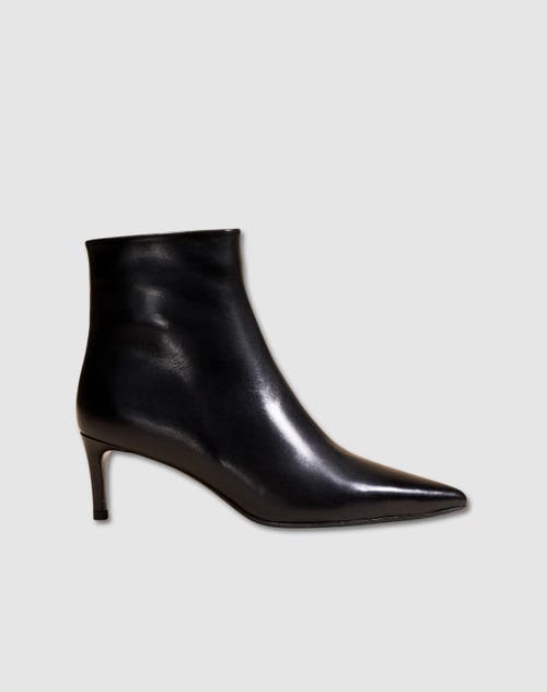 Mi/mai Noura Low Heel Ankle Boot In Black