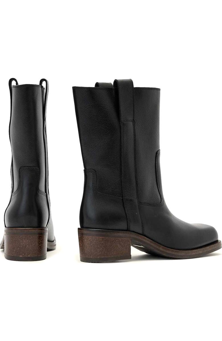 AllSaints Terri Block Heel Boot, Alternate, color, Black