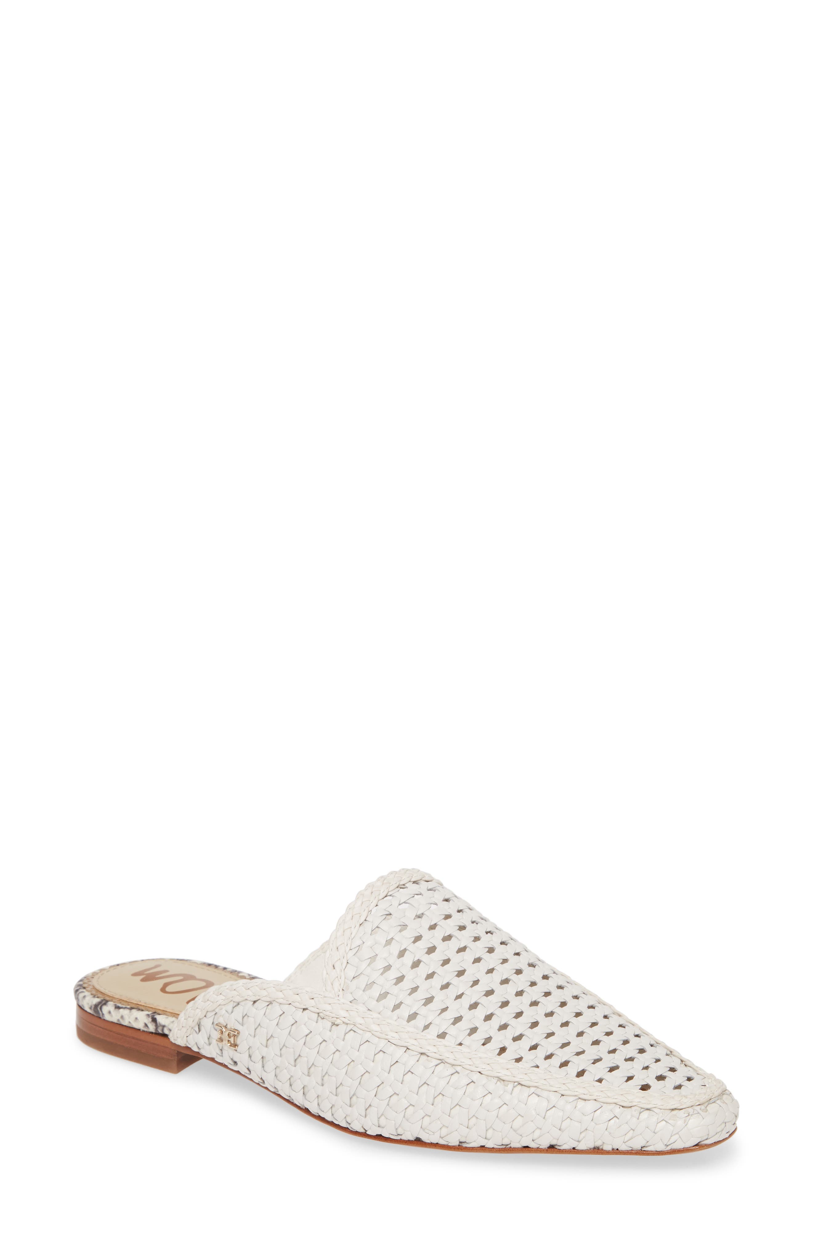 Elva Woven Mule, Main, color, BRIGHT WHITE