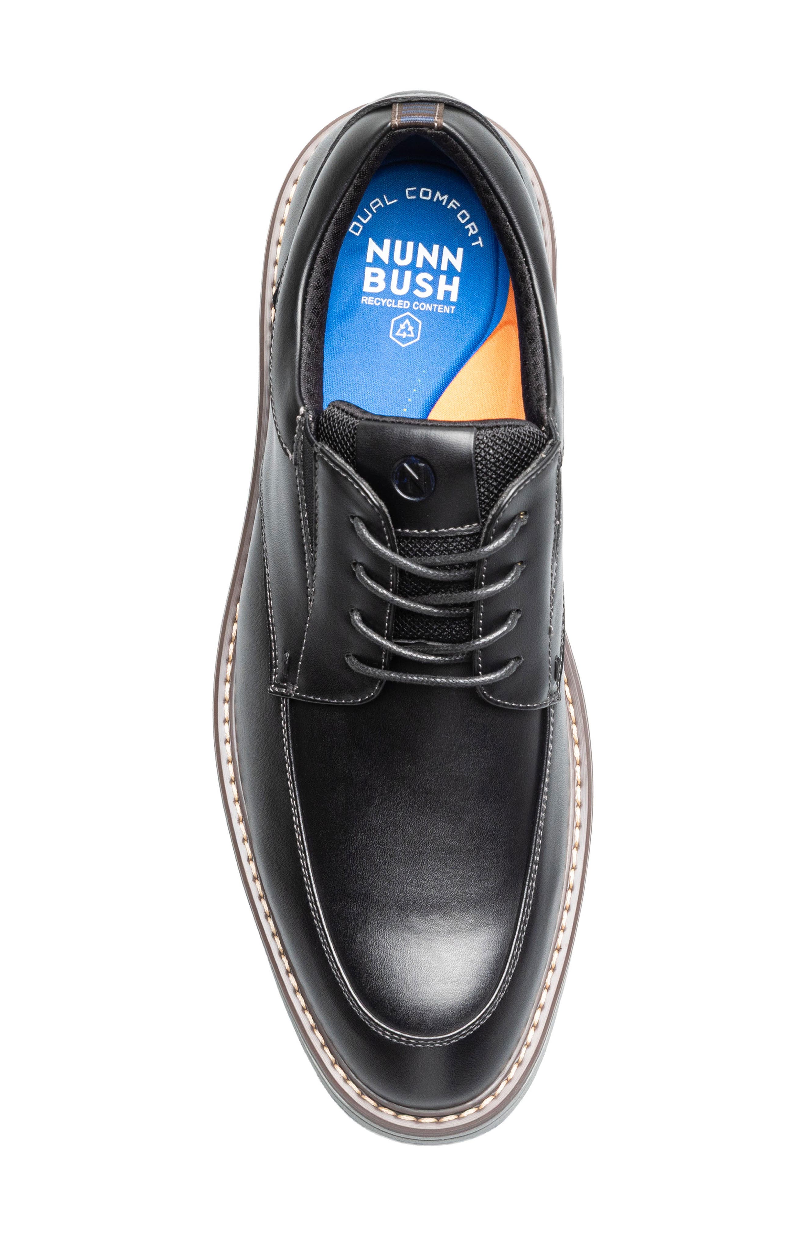 NUNN BUSH Gates Moc Toe Derby, Alternate, color, Black Multi