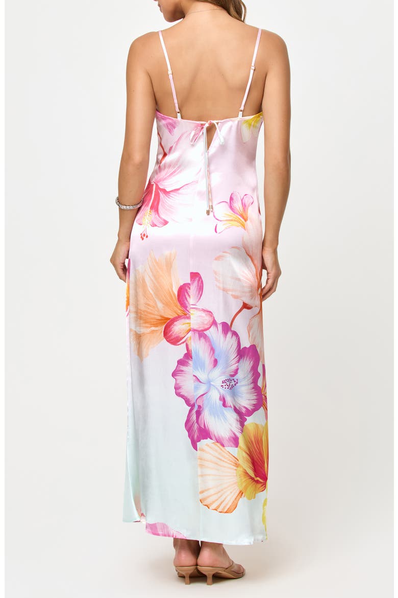 Gabby Floral Bias Cut Cotton Sateen Cover-Up Maxi Dress, Alternate, color, HIBISCUS AND PLUMERIA OH MY