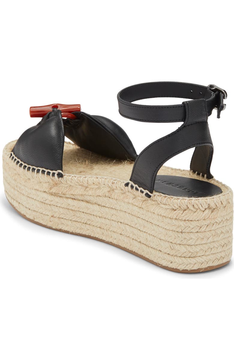 Longchamp Platform Espadrille Sandal, Alternate, color, Black