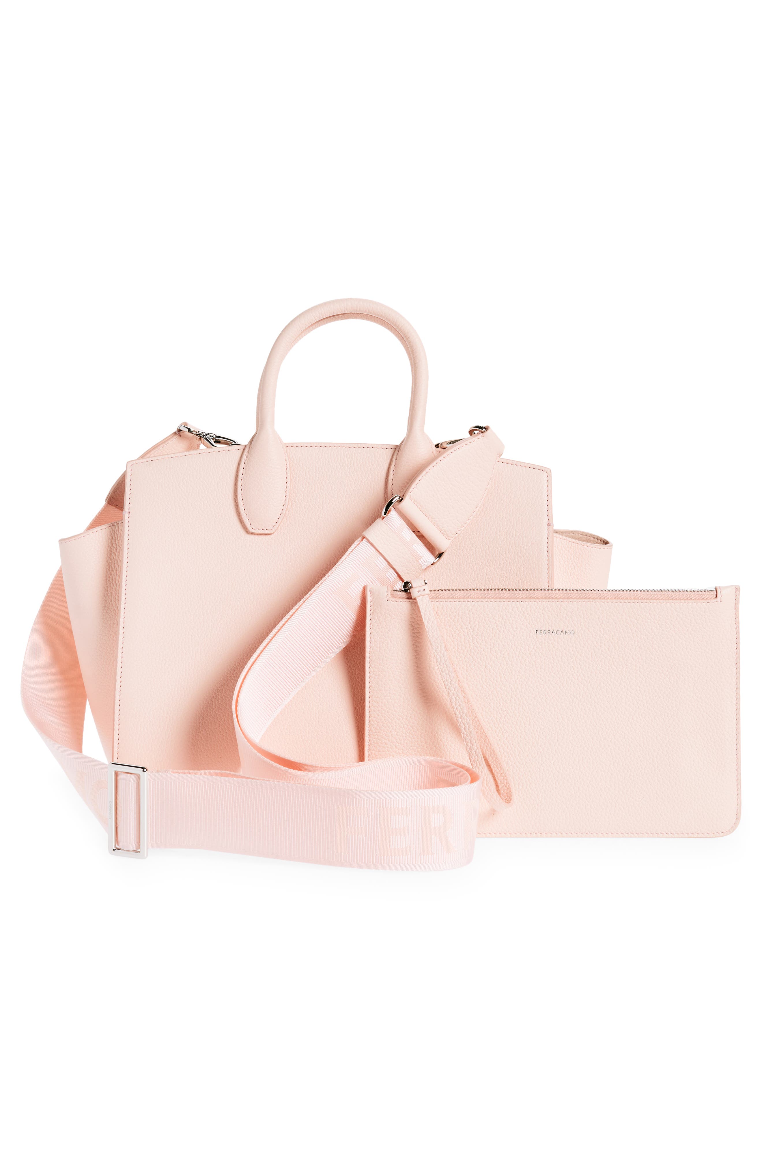 FERRAGAMO Small The Studio Soft Leather Top Handle Bag, Alternate, color, 