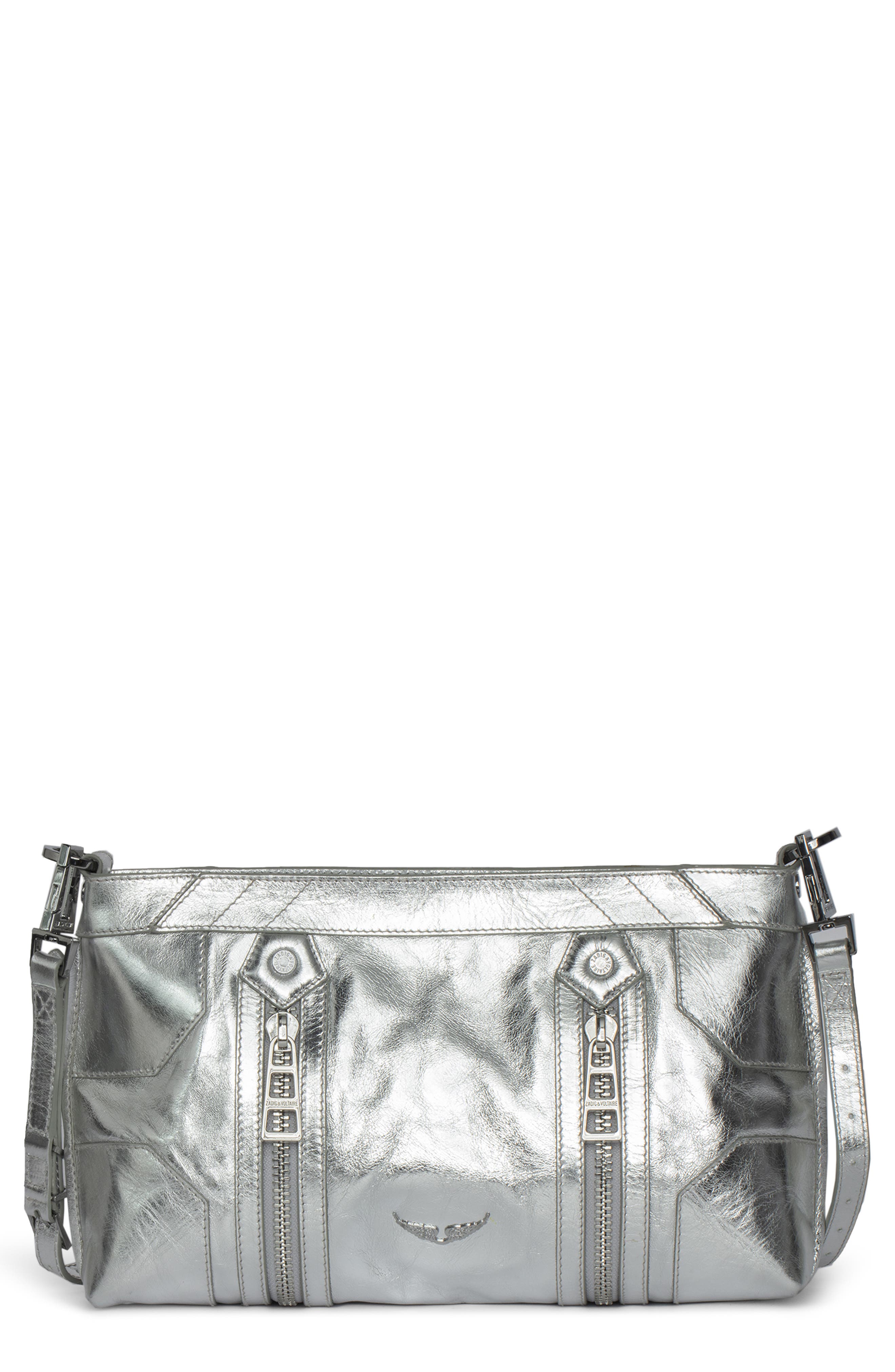 Zadig & Voltaire Sunny Moody Vintage Metal Crossbody Bag, Main, color, 
