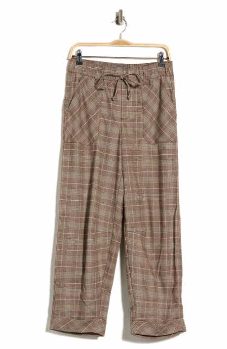 Plaid Barrel Leg Pants