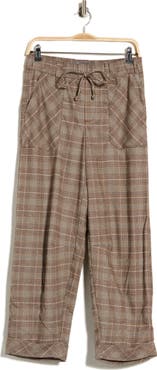Democracy Plaid Barrel Leg Pants