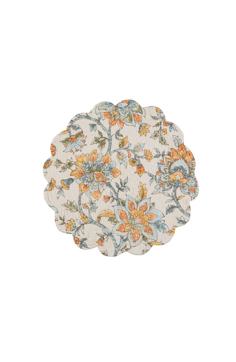 C&F Home Ainsley Round Placemats Set of 6, 17", Alternate, color, Off-White