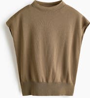 H&M Cap-sleeved Fine-knit Top