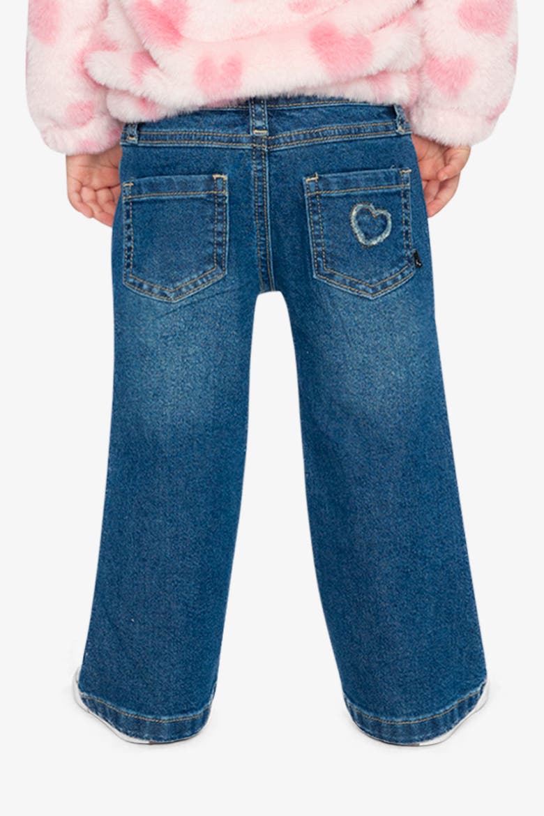 Heart Appliqué Embroidered Jeans, Alternate, color, Navy Blue Denim