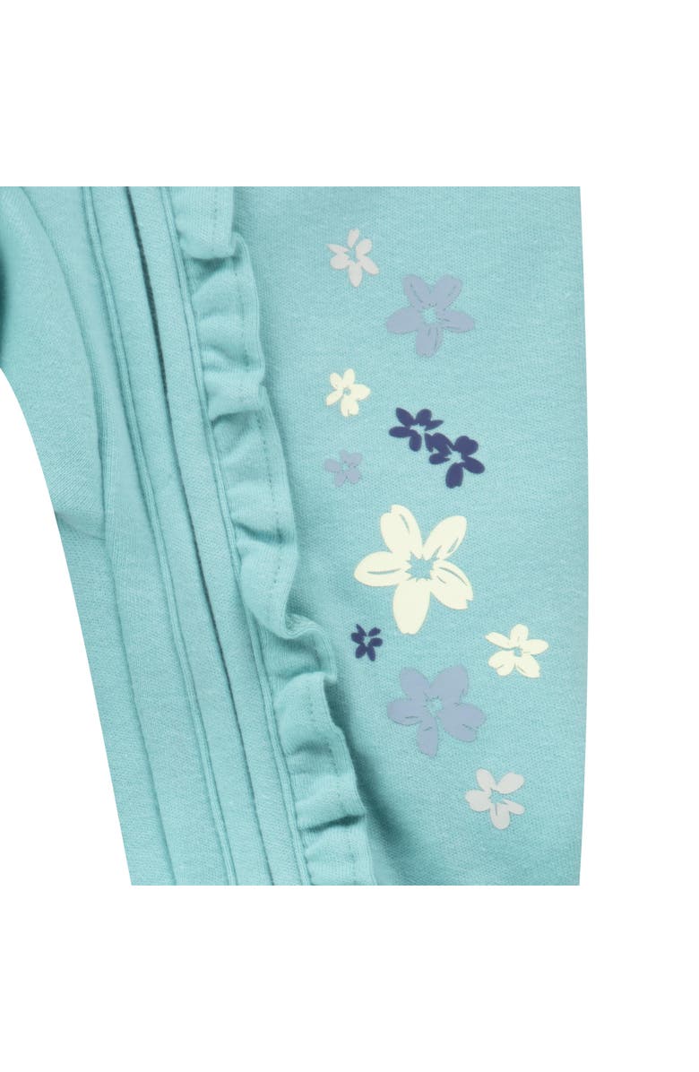 Nike Fresh Cut Ruffle Long Sleeve Footie, Alternate, color, Green Frost