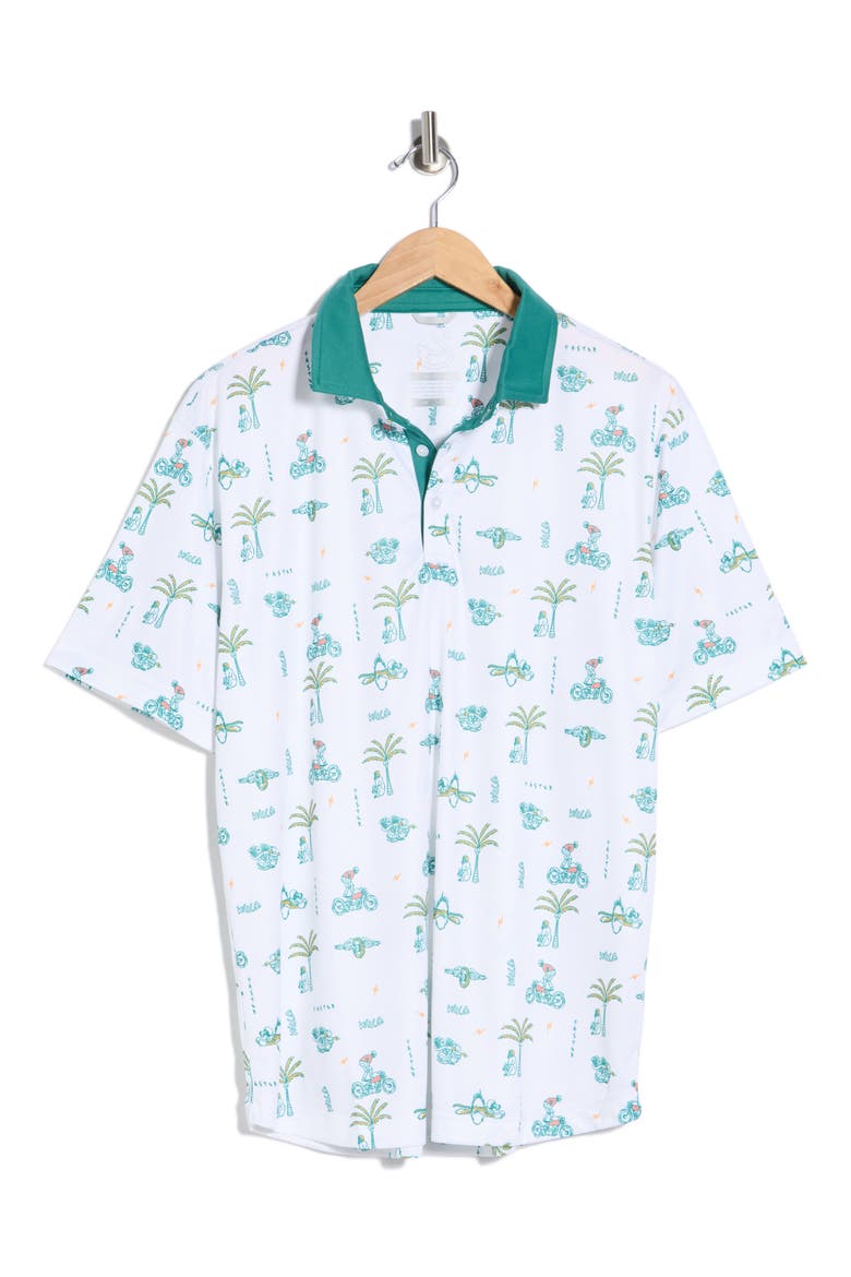 Wild Short Sleeve Polo, Alternate, color, WHITE
