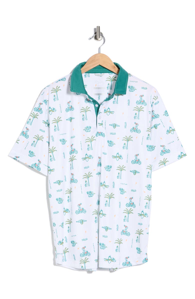 Swannies Wild Short Sleeve Polo, Main, color, White