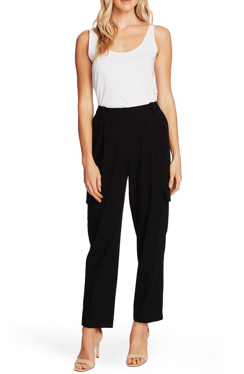 Vince Camuto Cargo Detail Textured Twill Pants, Alternate, color,