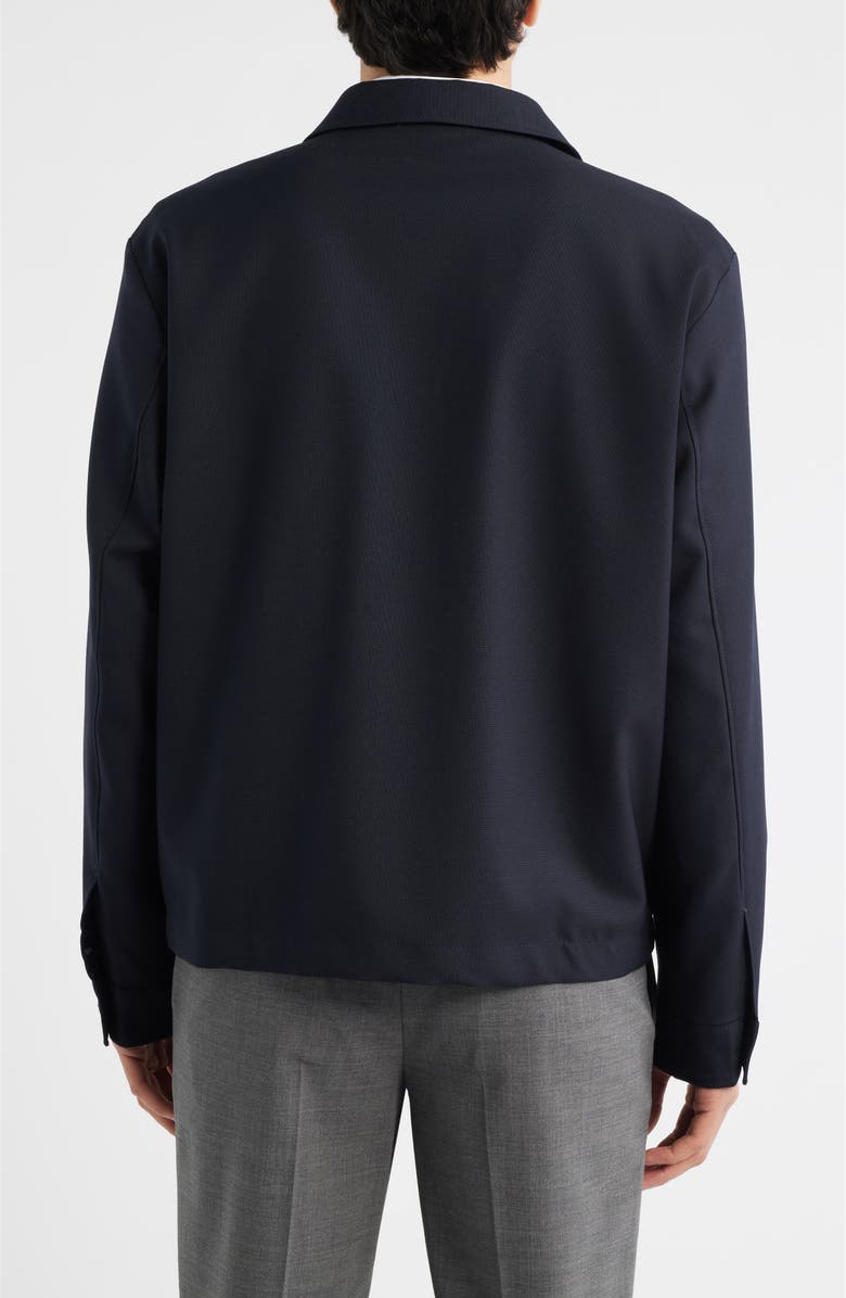 BOSS Carper Virgin Wool Shirt Jacket, Alternate, color, Dark Blue