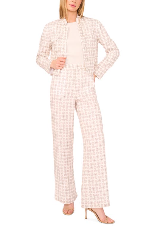 Ted Baker Geo Floral Linen Pants In Pink