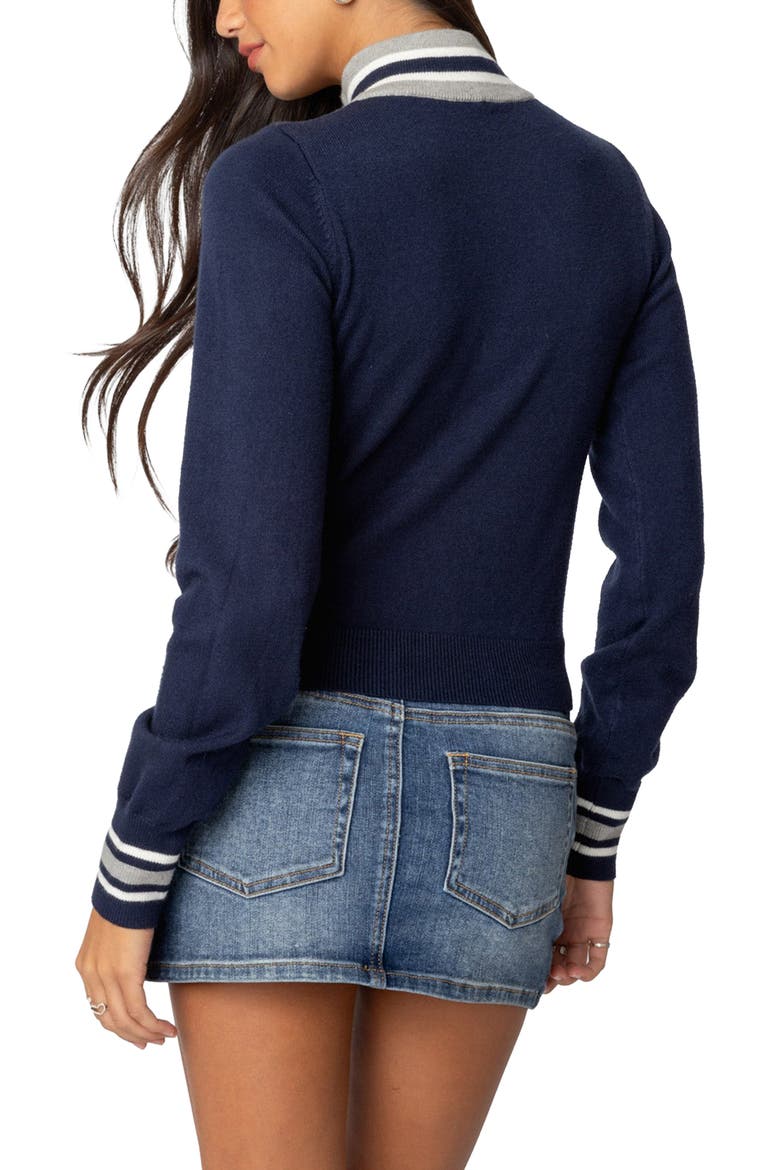 Madisen Argyle Cardigan, Alternate, color, NAVY