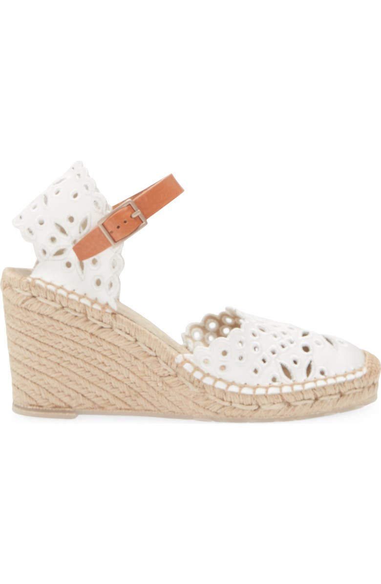 Pedro Garcia Olen Espadrille Wedge Pump, Alternate, color, Meringue Satin