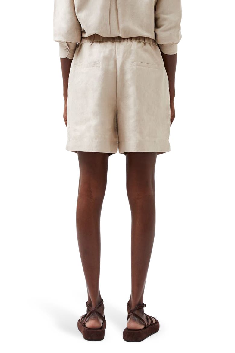 Birdie Linen Blend Tailored Shorts, Alternate, color, WILD WHEAT