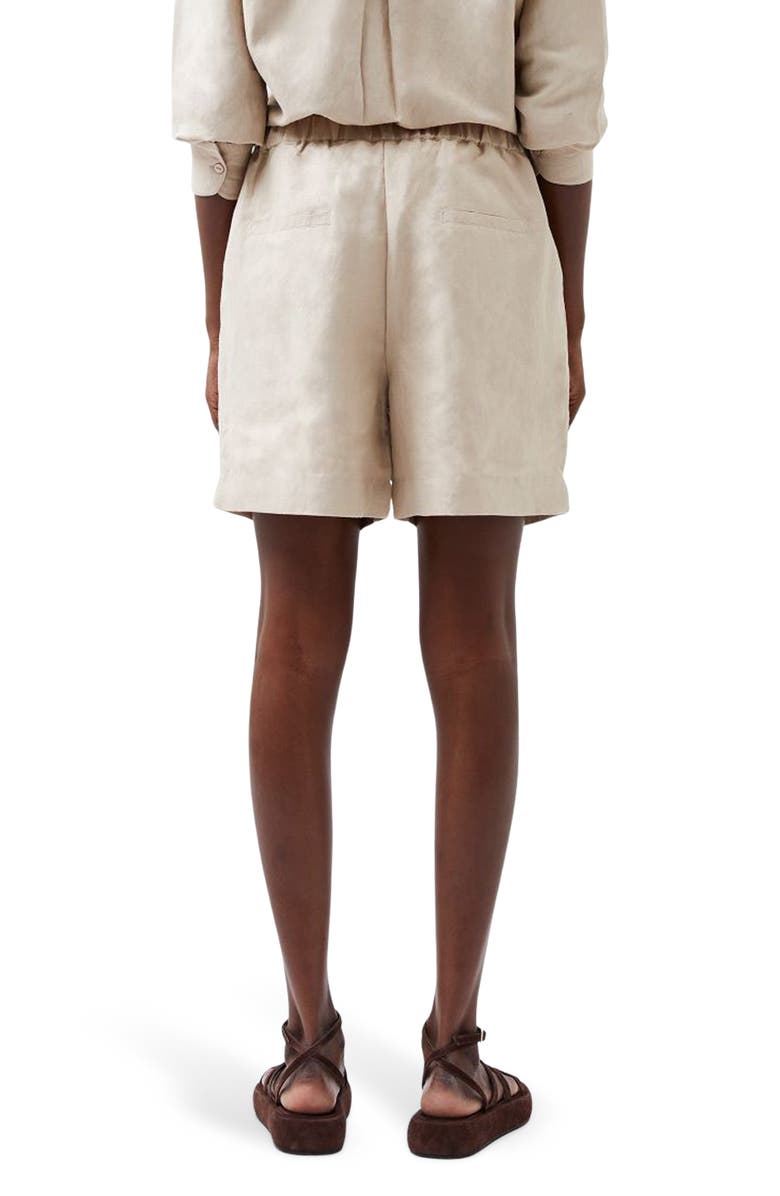 French Connection Birdie Linen Blend Tailored Shorts, Alternate, color, Wild Wheat