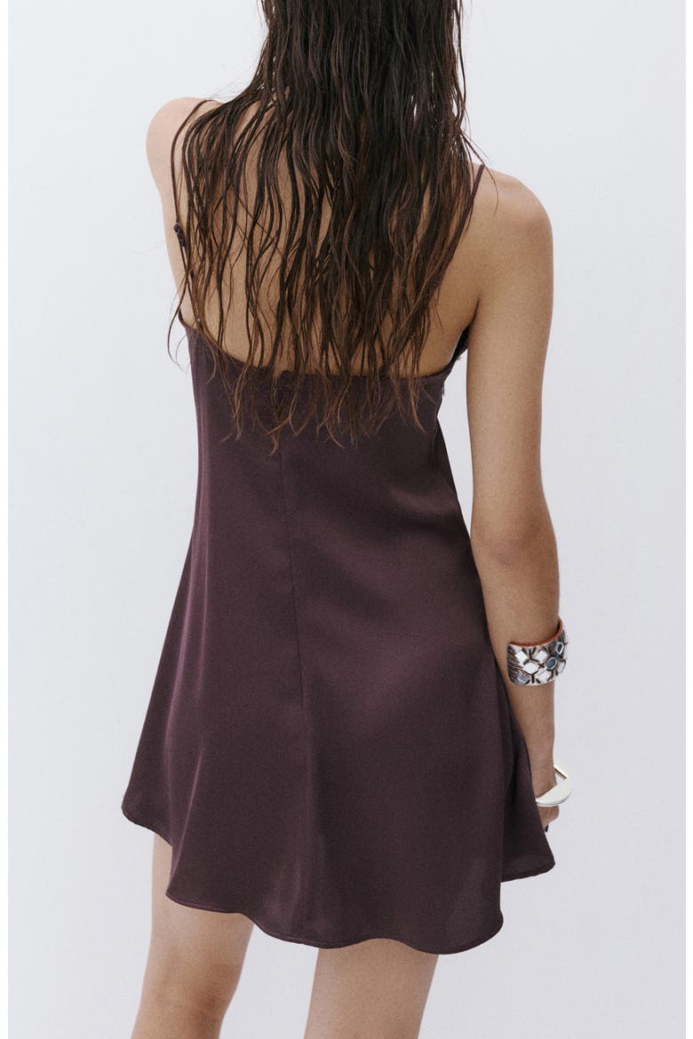 Satin Lace Dress, Alternate, color, LILAC