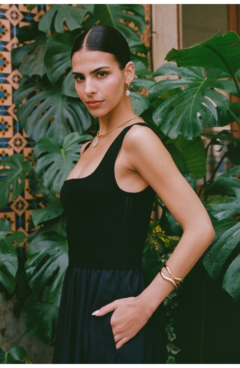 KADA The Mixed Media Dress - Buttercup, Alternate, color, Ink