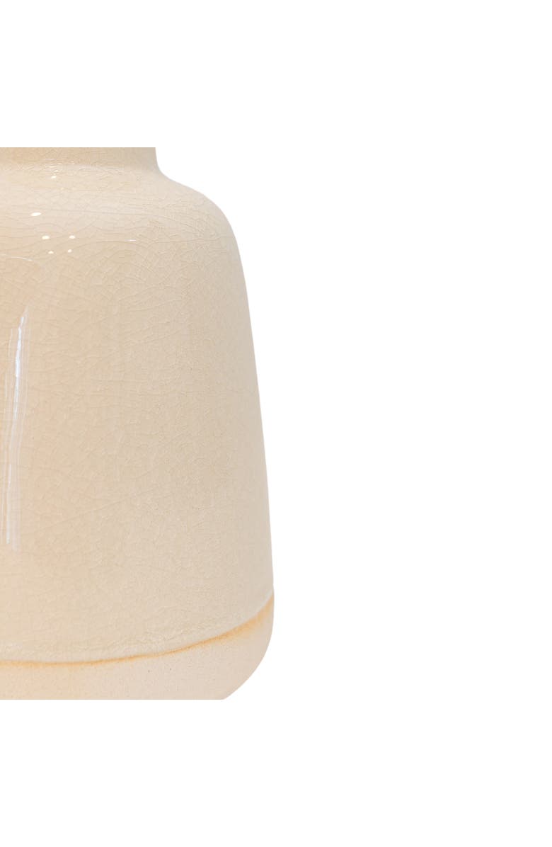 Foreside Home and Garden Smooth Tapered Bud Vase White Stoneware, Alternate, color, White