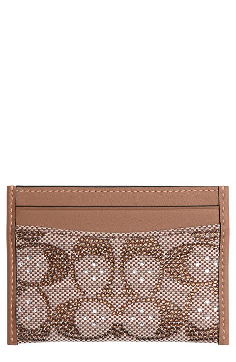 Signature Crystal Logo Jacquard Card Case