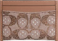 COACH Signature Crystal Logo Jacquard Card Case