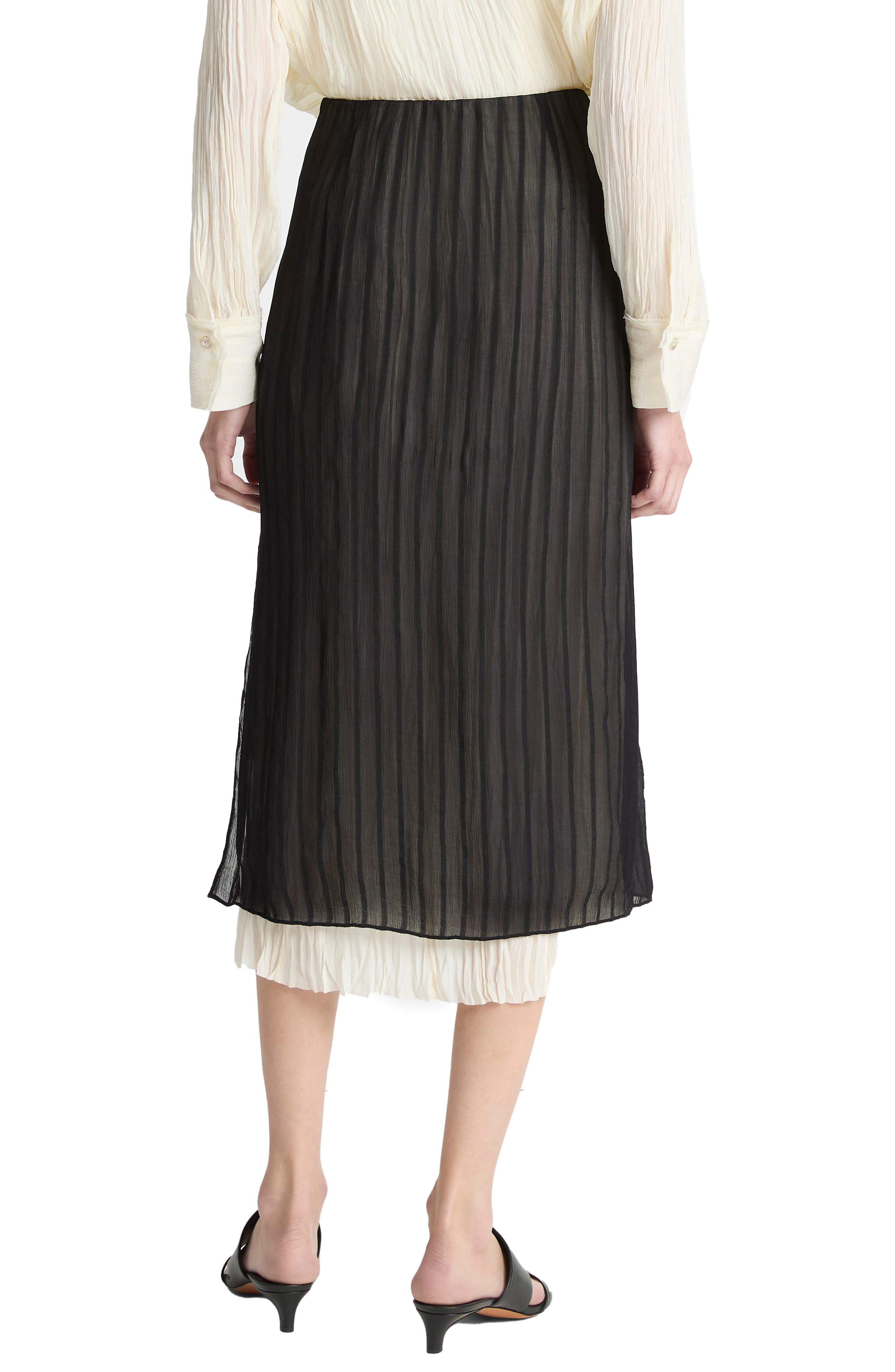 Stripe Layered Midi Skirt - image 2