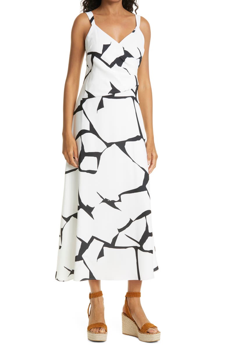 Donna Karan New York Abstract Print Surplice Sheath Dress, Main, color, 