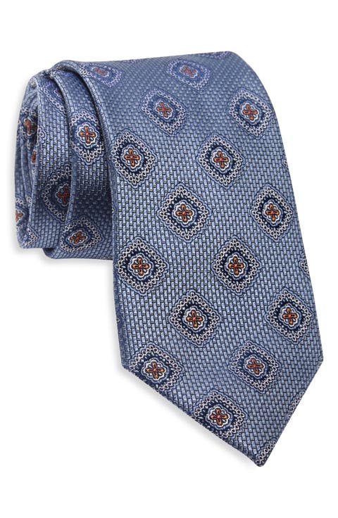 Medallion Jacquard Silk Tie